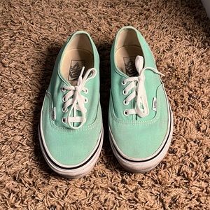 Authentic Teal Vans Women’s US size 7/Men’s US size 5.5